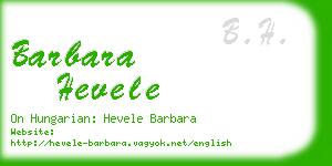 barbara hevele business card